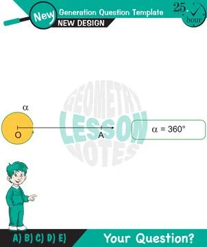 Angles in straight, angles in plane Stock Illustration