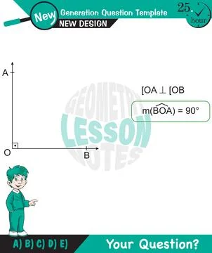 Angles in straight, angles in plane Stock Illustration