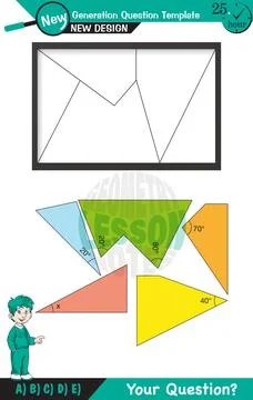 Angles in straight, angles in plane Stock Illustration