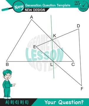 Angles in straight, angles in plane Stock Illustration