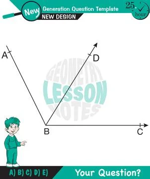 Angles in straight, angles in plane Stock Illustration
