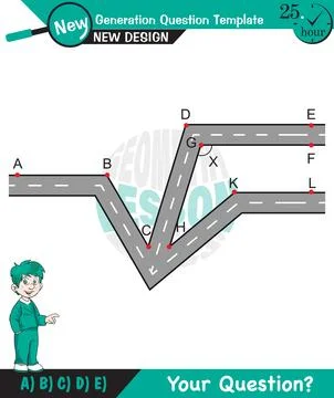 Angles in straight, angles in plane Stock Illustration