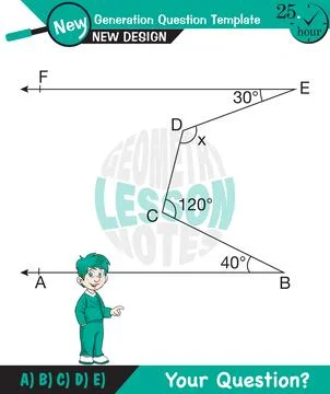 Angles in straight, angles in plane Stock Illustration