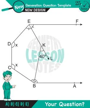 Angles in straight, angles in plane Stock Illustration