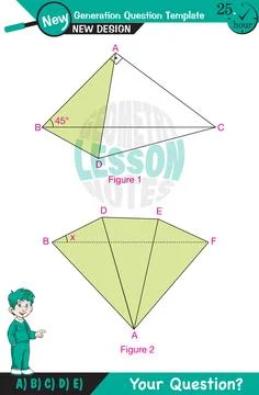 Angles in triangles Stock Illustration