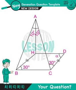 Angles in triangles Stock Illustration