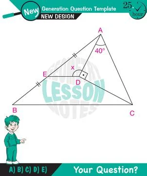 Angles in triangles Stock Illustration