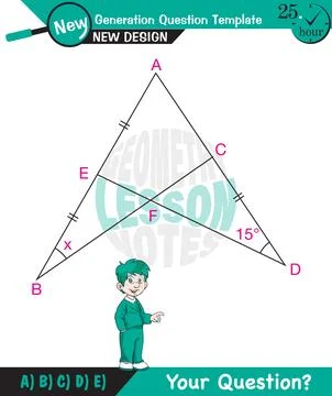 Angles in triangles Stock Illustration