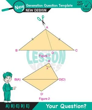 Angles in triangles Stock Illustration