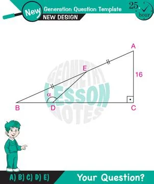 Angles in triangles Stock Illustration