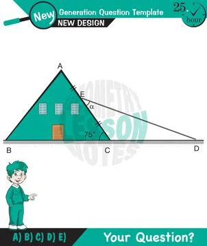 Angles in triangles Stock Illustration