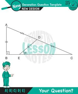 Angles in triangles Illustrazione stock