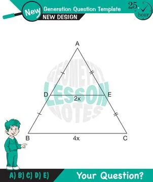 Angles in triangles Illustrazione stock