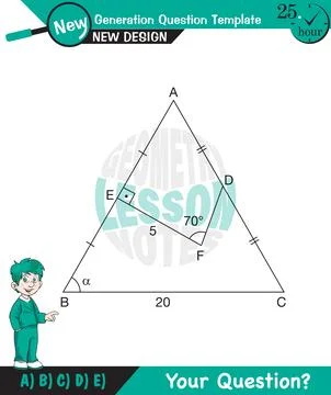 Angles in triangles Stock Illustration
