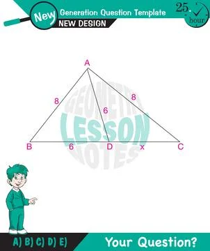 Angles in triangles Illustrazione stock