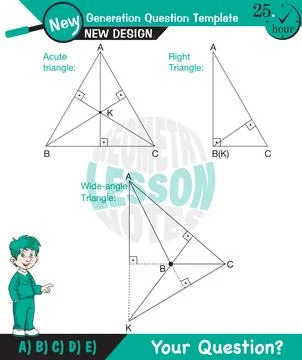 Angles in triangles Stock Illustration