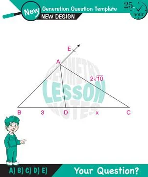 Angles in triangles Stock Illustration