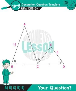 Angles in triangles Illustrazione stock