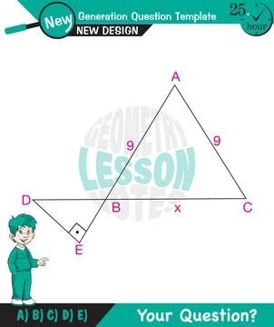 Angles in triangles Stock Illustration