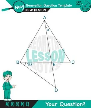 Angles in triangles Stock Illustration