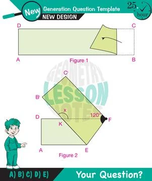 Angles in triangles Stock Illustration
