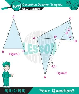 Angles in triangles Illustrazione stock