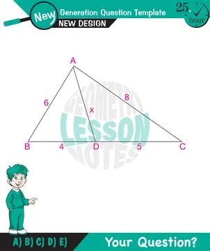 Angles in triangles Stock Illustration