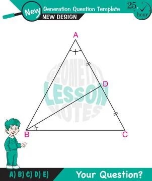 Angles in triangles Stock Illustration