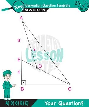 Angles in triangles Stock Illustration