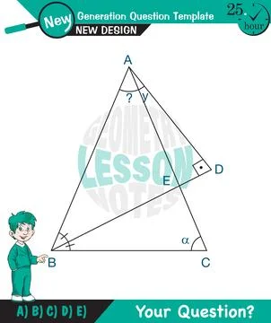 Angles in triangles Stock Illustration