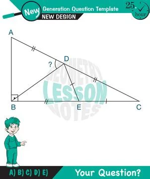 Angles in triangles Stock Illustration