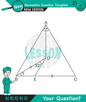 Angles in triangles Stock Illustration