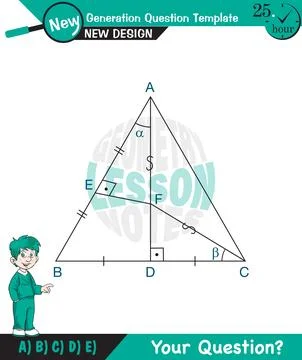 Angles in triangles Stock Illustration