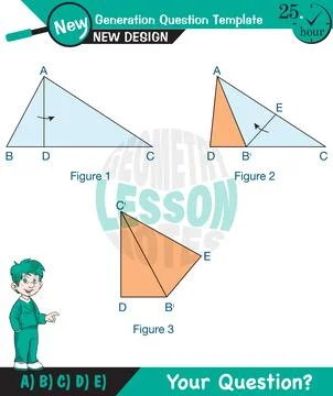 Angles in triangles Stock Illustration