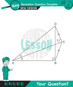 Angles in triangles Stock Illustration