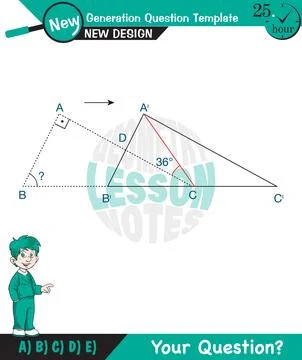 Angles in triangles Stock Illustration