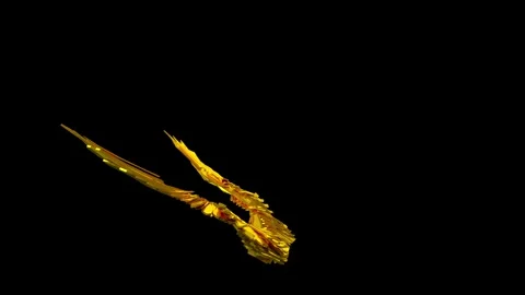 AngleWingsGoldSide Stock-Footage 342142699