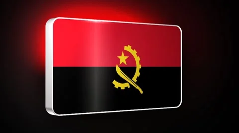 Angola 3d flag Stock Footage 7754141