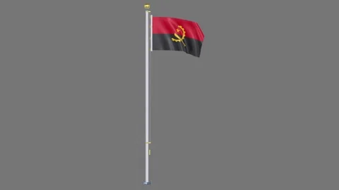 Angola Animated flag Video stock 329105664