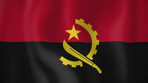 Angola animated flag. Seamless loop. 4K Stock Footage 145424189