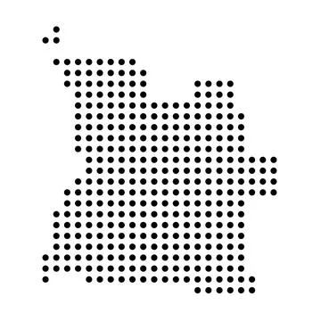 Angola dotted vector map Illustrazione stock
