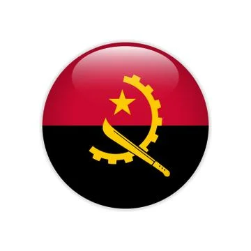 Angola flag on button Stock-Illustration