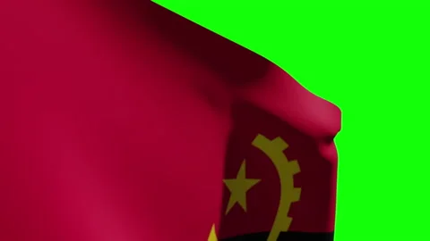 Angola Flag Close Видео 132904824