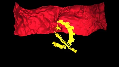 Angola flag Stock Footage 110737979