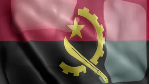 Angola Flag Stock Footage 133771569