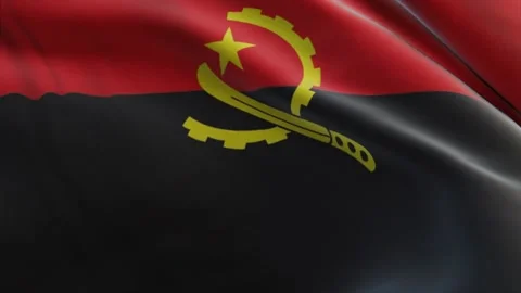 Angola Flag Stock Footage 139057486
