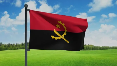 Angola Flag Stock Footage 151861375