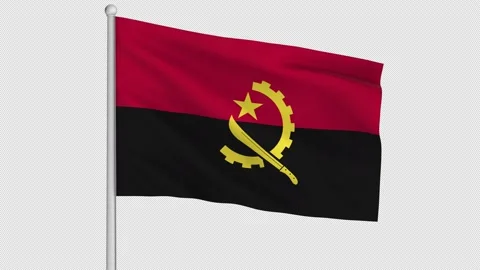 Angola Flag Stock Footage 219467580