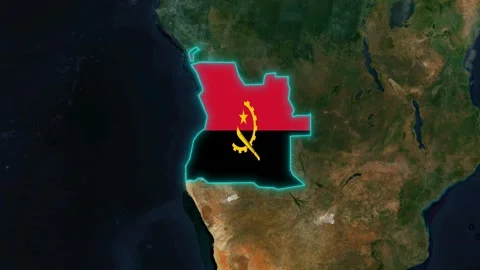 Angola Flag Video stock 307169239