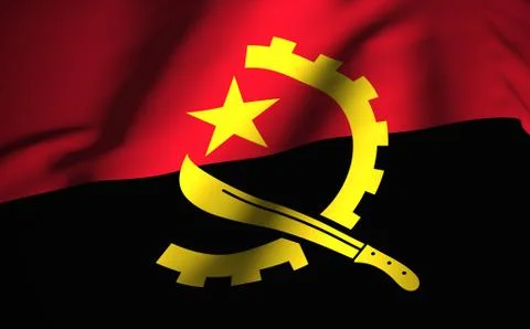 Angola Flag Stock Illustration